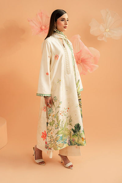 Imrozia Premium | Amelia Printed Silk | SP-153 Ivory Botanica-Brand:Imrozia Premium-Type:Ladies Clothes-Ivory-Silk-House of Maryam- Buy in UK, USA