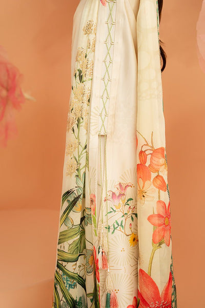 Imrozia Premium | Amelia Printed Silk | SP-153 Ivory Botanica-Brand:Imrozia Premium-Type:Ladies Clothes-Ivory-Silk-House of Maryam- Buy in UK, USA