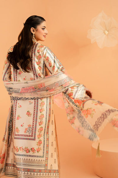 Imrozia Premium | Amelia Printed Silk | SP-154 Rosé Charm-Brand:Imrozia Premium-Type:Ladies Clothes-Peach Cream-Silk-House of Maryam- Buy in UK, USA