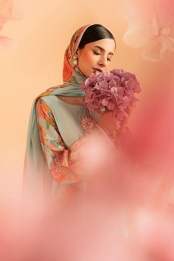 Imrozia Premium | Amelia Printed Silk | SP-155 Mint Mirage-Brand:Imrozia Premium-Type:Ladies Clothes-Mint-Silk-House of Maryam- Buy in UK, USA