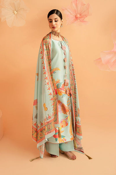 Imrozia Premium | Amelia Printed Silk | SP-155 Mint Mirage-Brand:Imrozia Premium-Type:Ladies Clothes-Mint-Silk-House of Maryam- Buy in UK, USA