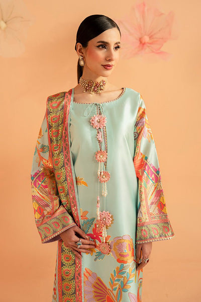 Imrozia Premium | Amelia Printed Silk | SP-155 Mint Mirage-Brand:Imrozia Premium-Type:Ladies Clothes-Mint-Silk-House of Maryam- Buy in UK, USA