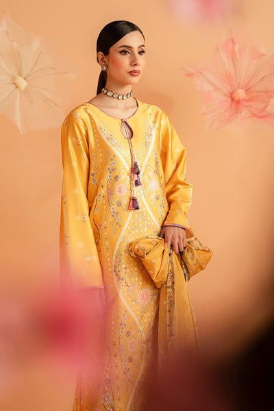 Imrozia Premium | Amelia Printed Silk | SP-156 Sunlit Aura-Brand:Imrozia Premium-Type:Ladies Clothes-Mustard Yellow-Silk-House of Maryam- Buy in UK, USA
