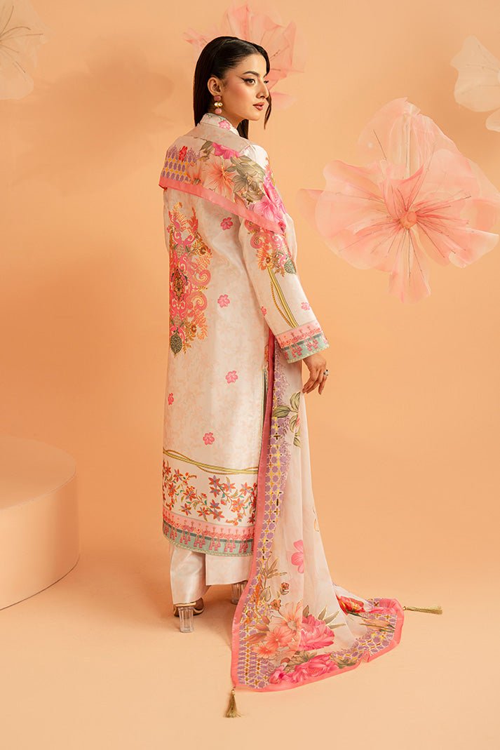 Imrozia Premium | Amelia Printed Silk | SP-158 Blush Reverie-Brand:Imrozia Premium-Type:Ladies Clothes-Peach Cream-Silk-House of Maryam- Buy in UK, USA