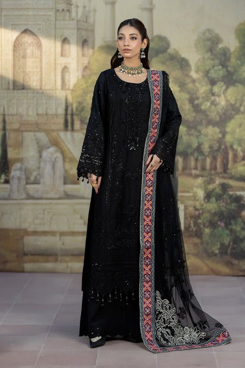 Imrozia Premium | Baad e Saba | I-266 Siyah-e-Saba-Brand:Imrozia Premium-Type:Ladies Clothes-Black-Organza-House of Maryam- Buy in UK, USA