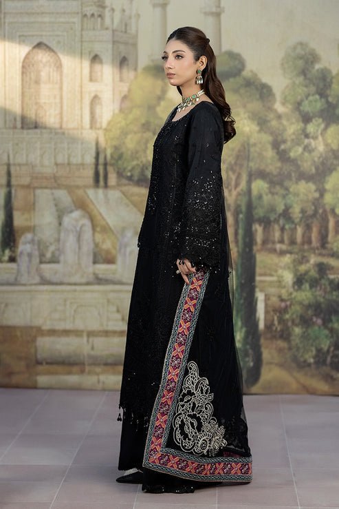 Imrozia Premium | Baad e Saba | I-266 Siyah-e-Saba-Brand:Imrozia Premium-Type:Ladies Clothes-Black-Organza-House of Maryam- Buy in UK, USA