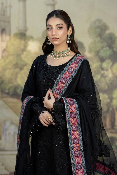 Imrozia Premium | Baad e Saba | I-266 Siyah-e-Saba-Brand:Imrozia Premium-Type:Ladies Clothes-Black-Organza-House of Maryam- Buy in UK, USA