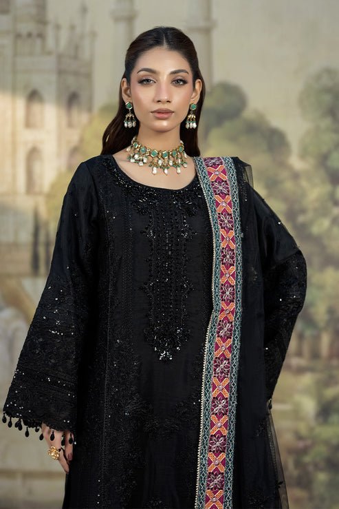 Imrozia Premium | Baad e Saba | I-266 Siyah-e-Saba-Brand:Imrozia Premium-Type:Ladies Clothes-Black-Organza-House of Maryam- Buy in UK, USA