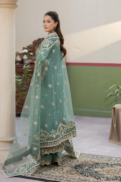Imrozia Premium | Baad e Saba | I-271 Rimal-Brand:Imrozia Premium-Type:Ladies Clothes-Sea Green-Organza-House of Maryam- Buy in UK, USA