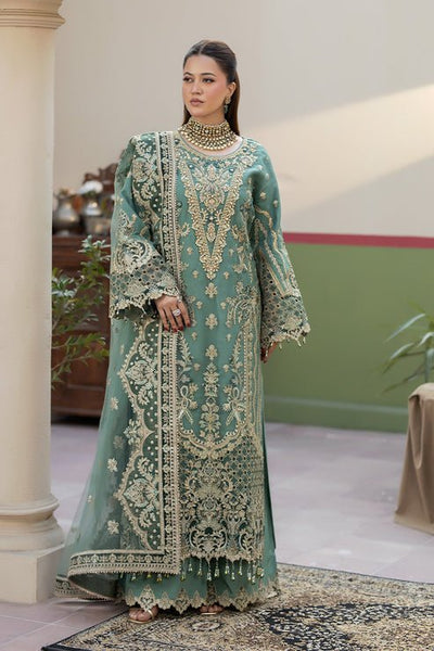 Imrozia Premium | Baad e Saba | I-271 Rimal-Brand:Imrozia Premium-Type:Ladies Clothes-Sea Green-Organza-House of Maryam- Buy in UK, USA