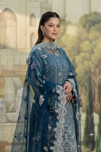 Imrozia Premium | Baad e Saba | I-273 Nayab-Brand:Imrozia Premium-Type:Ladies Clothes-Powder Blue-Organza-House of Maryam- Buy in UK, USA
