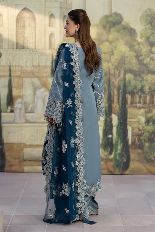Imrozia Premium | Baad e Saba | I-273 Nayab-Brand:Imrozia Premium-Type:Ladies Clothes-Powder Blue-Organza-House of Maryam- Buy in UK, USA