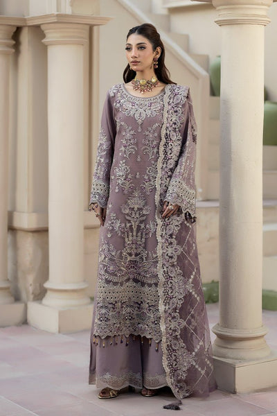 Imrozia Premium | Baad e Saba | I-274 Zehraab-Brand:Imrozia Premium-Type:Ladies Clothes-Purplish Gray-Organza-House of Maryam- Buy in UK, USA