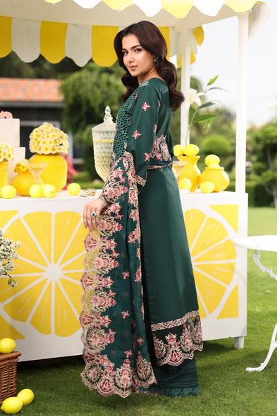 Imrozia Premium | Hayam Luxury Lawn 25 | SL 89 AMAL-Brand:Imrozia Premium-Type:Ladies Clothes-Teal Green-Lawn-House of Maryam- Buy in UK, USA