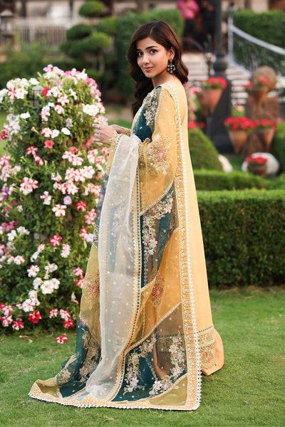 Imrozia Premium | Hayam Luxury Lawn 25 | SL 92 SHAKIRA-Brand:Imrozia Premium-Type:Ladies Clothes-Dust Yellow-Lawn-House of Maryam- Buy in UK, USA