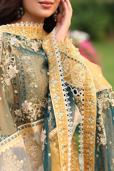 Imrozia Premium | Hayam Luxury Lawn 25 | SL 92 SHAKIRA-Brand:Imrozia Premium-Type:Ladies Clothes-Dust Yellow-Lawn-House of Maryam- Buy in UK, USA