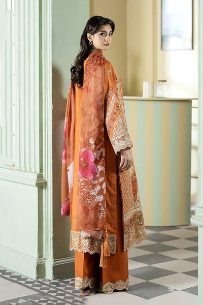 Imrozia Premium | Opaline Drape | IP-186 Ivory Gleam-Brand:Imrozia Premium-Type:Ladies Clothes-Burnt Orange-Viscose-House of Maryam- Buy in UK, USA