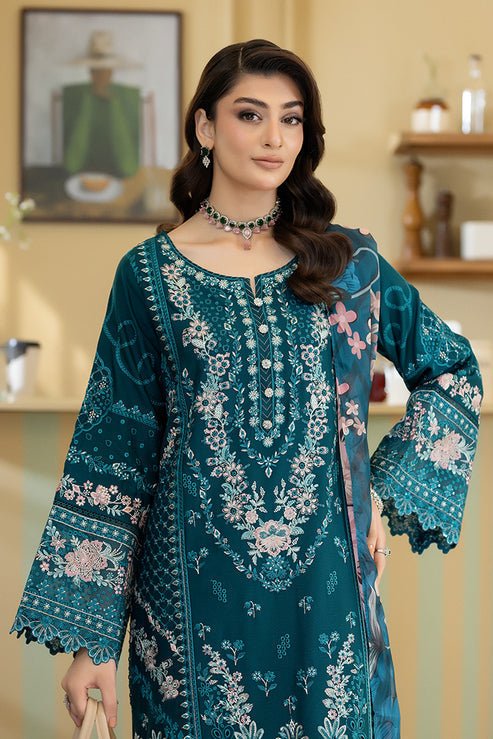 Imrozia Premium | Opaline Drape | IP-188 Soft Lumine-Brand:Imrozia Premium-Type:Ladies Clothes-Teal Green-Viscose-House of Maryam- Buy in UK, USA