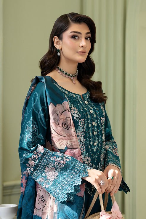 Imrozia Premium | Opaline Drape | IP-188 Soft Lumine-Brand:Imrozia Premium-Type:Ladies Clothes-Teal Green-Viscose-House of Maryam- Buy in UK, USA