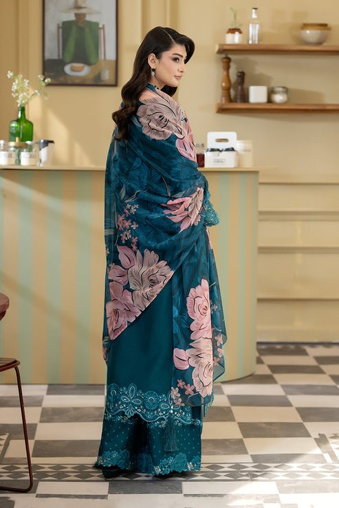 Imrozia Premium | Opaline Drape | IP-188 Soft Lumine-Brand:Imrozia Premium-Type:Ladies Clothes-Teal Green-Viscose-House of Maryam- Buy in UK, USA