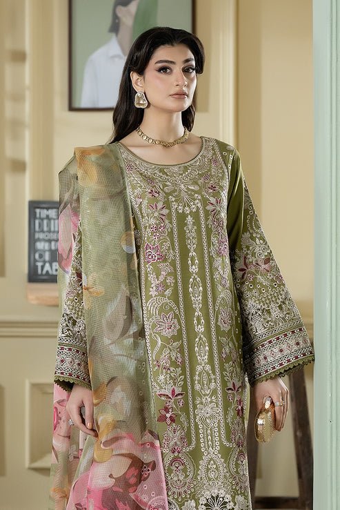 Imrozia Premium | Opaline Drape | IP-193 Pure Allure-Brand:Imrozia Premium-Type:Ladies Clothes-Olive Green-Viscose-House of Maryam- Buy in UK, USA