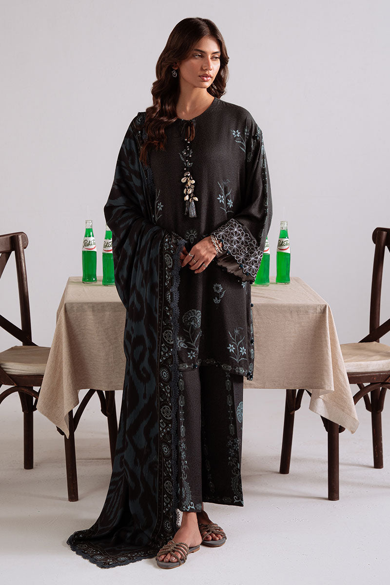 Cross Stitch | Khaddar Linen 25 | SHADOW TEAL-1