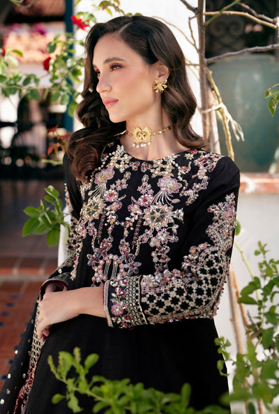 Inayat | Meharma Luxury Pret 26 | KAYA-Brand:Inayat-Type:Ladies Clothes-Black-Raw Silk-House of Maryam- Buy in UK, USA