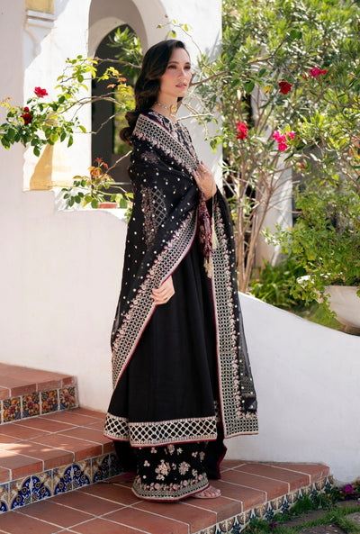Inayat | Meharma Luxury Pret 26 | KAYA-Brand:Inayat-Type:Ladies Clothes-Black-Raw Silk-House of Maryam- Buy in UK, USA