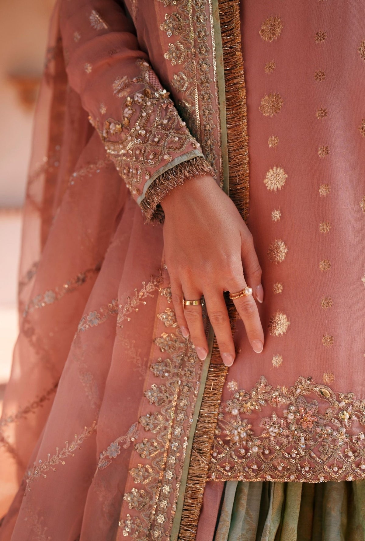 Inayat | Meharma Luxury Pret 26 | NAAZ-Brand:Inayat-Type:Ladies Clothes-Pink-Banarsi Georgete-House of Maryam- Buy in UK, USA