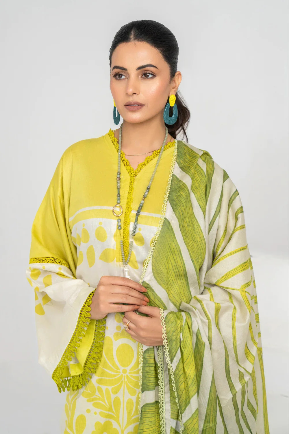 Ittehad | Printed Lawn 24 | IP3P06-3PS-LMN -  Ittehad Casuals - Original Designer Dress - House of Maryam