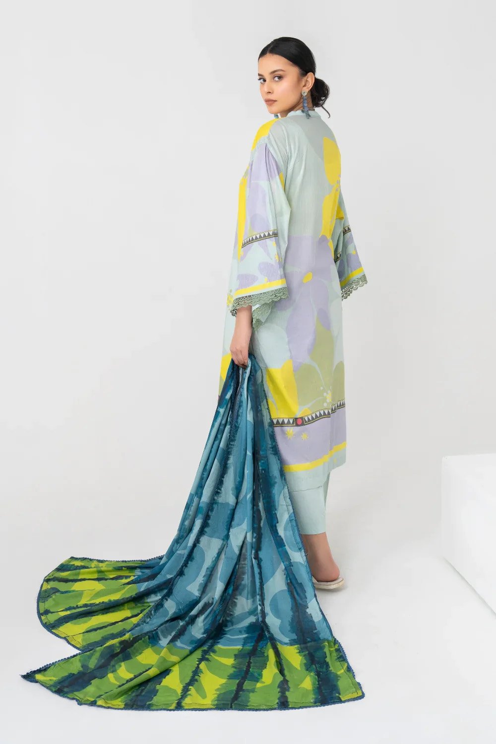 Ittehad | Printed Lawn 24 | IP3P07-3PS-LGR -  Ittehad Casuals - Original Designer Dress - House of Maryam