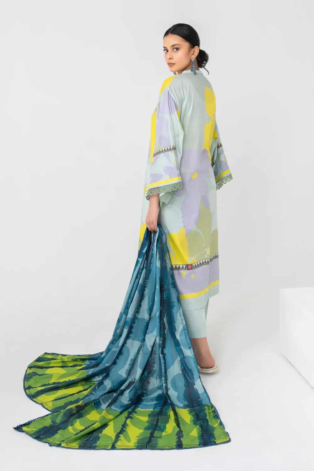 Ittehad | Printed Lawn 24 | IP3P07-3PS-LGR by Ittehad - House of Maryam