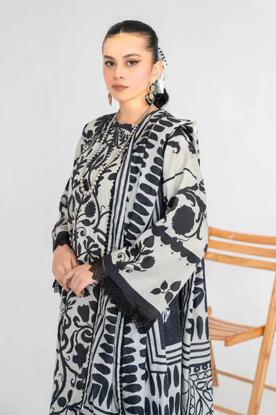 Ittehad | Printed Lawn 24 | IP3P08-3PS-LGY -  Ittehad Casuals - Original Designer Dress - House of Maryam