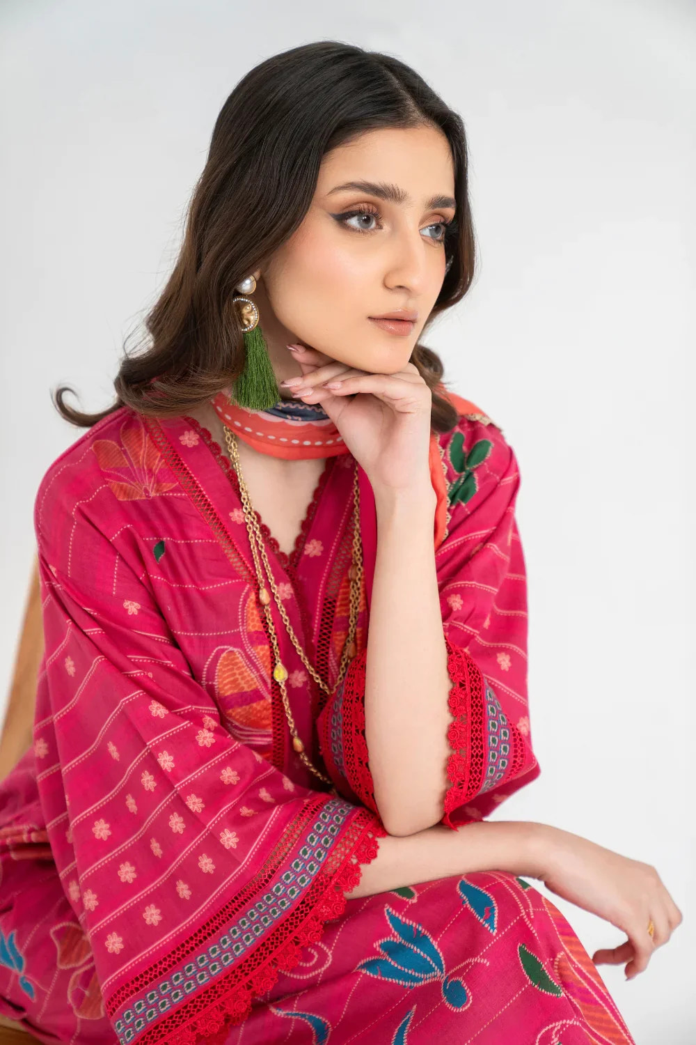 Ittehad | Printed Lawn 24 | IP3P01-3PS-DPK -  Ittehad Casuals - Original Designer Dress - House of Maryam