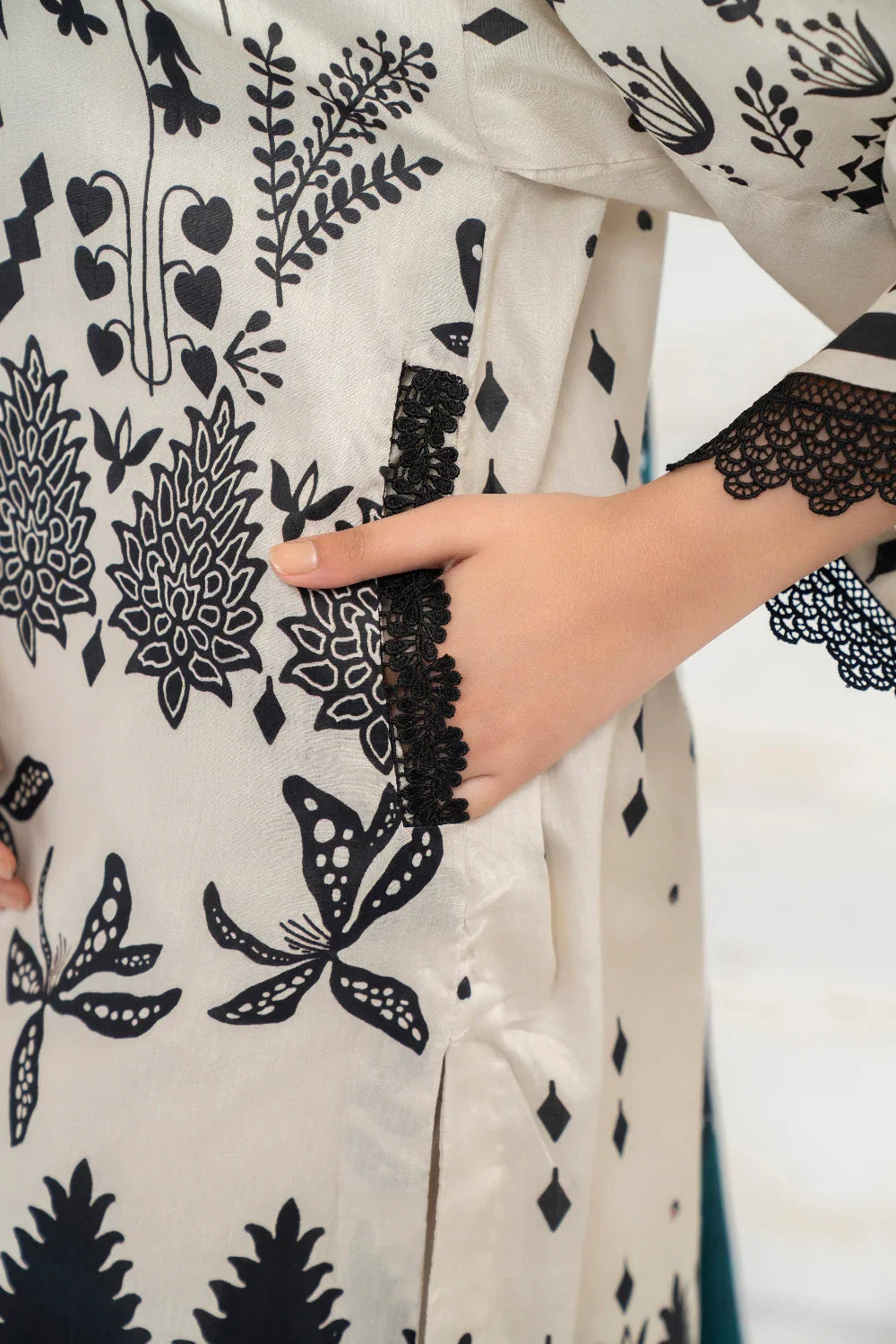 Ittehad | Printed Lawn 24 | IP3P02-3PS-BGE -  Ittehad Casuals - Original Designer Dress - House of Maryam