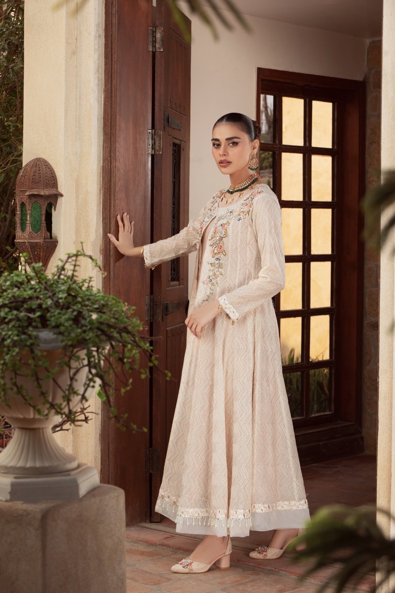 Panache | Pret | Ivory Buzz -  Panache By Mona clothing - Original Designer Dress - House of Maryam