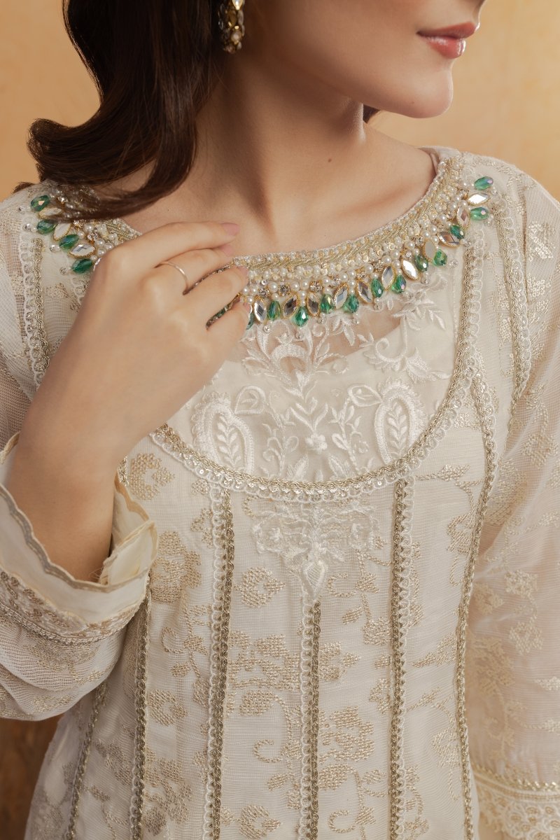 Panache | Pret | Ivory Forest -  Panache By Mona  - Original Designer Dress - House of Maryam