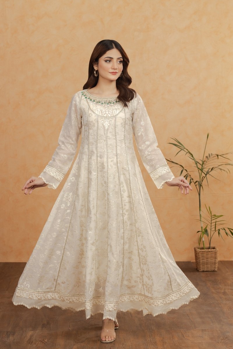Panache | Pret | Ivory Forest -  Panache By Mona  - Original Designer Dress - House of Maryam
