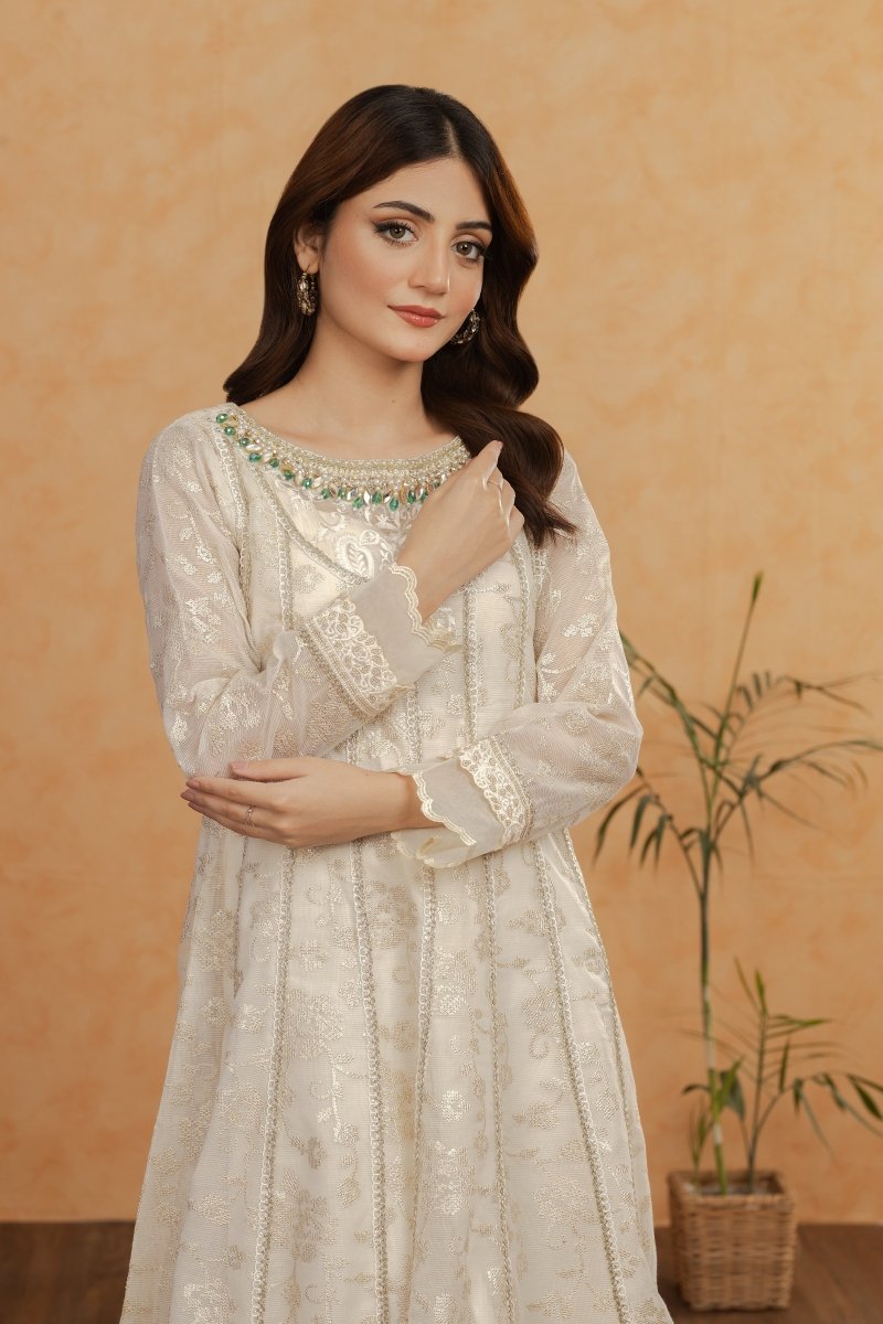 Panache | Pret | Ivory Forest -  Panache By Mona  - Original Designer Dress - House of Maryam