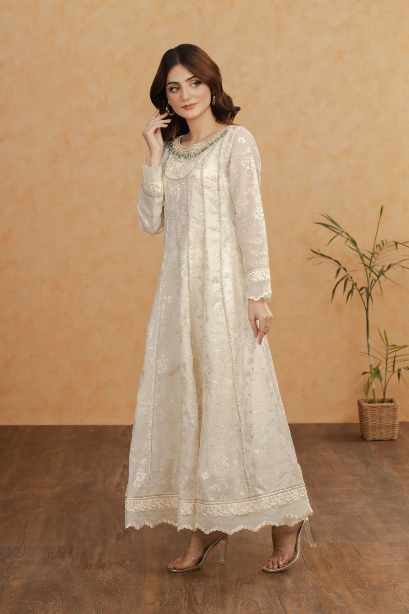 Panache | Pret | Ivory Forest -  Panache By Mona  - Original Designer Dress - House of Maryam