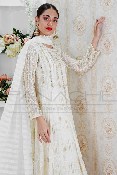 Panache | Pret | Ivory Vogue -  Panache By Mona  - Original Designer Dress - House of Maryam