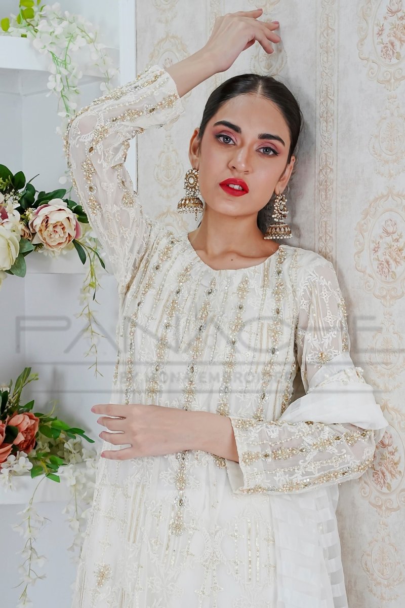 Panache | Pret | Ivory Vogue -  Panache By Mona  - Original Designer Dress - House of Maryam