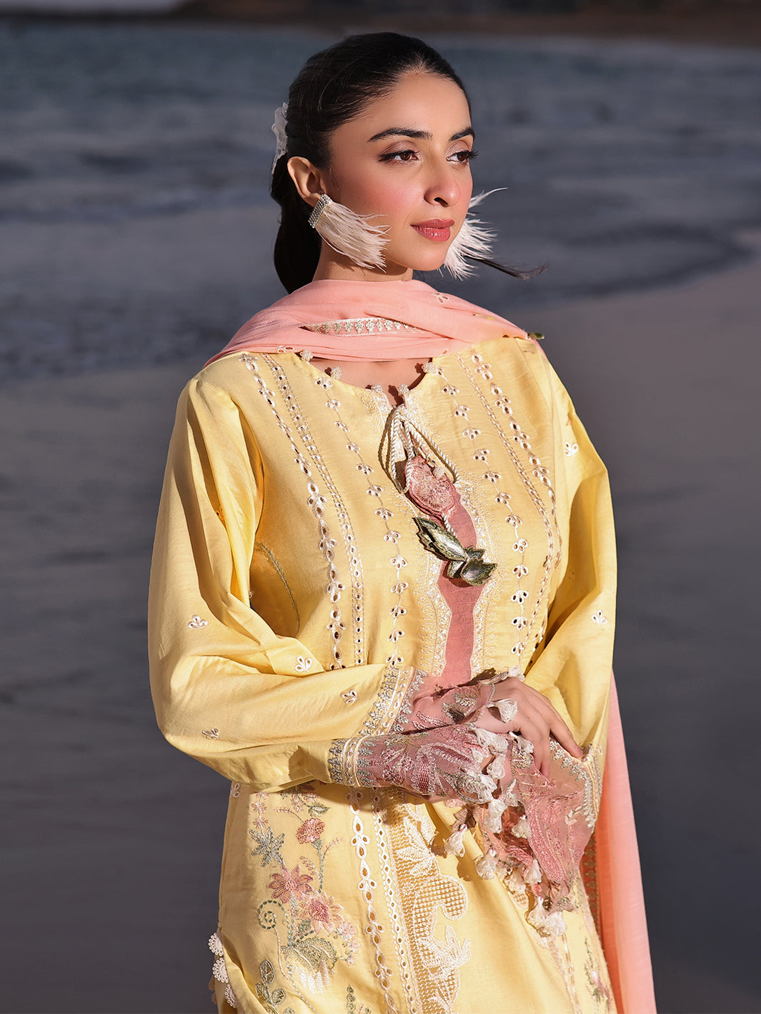 Izel | Saahil Signature Lawn 24 | MUSHQ -  Izel Luxury - Original Designer Dress - House of Maryam