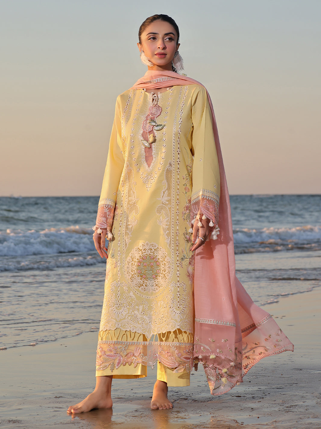 Izel | Saahil Signature Lawn 24 | MUSHQ -  Izel Luxury - Original Designer Dress - House of Maryam