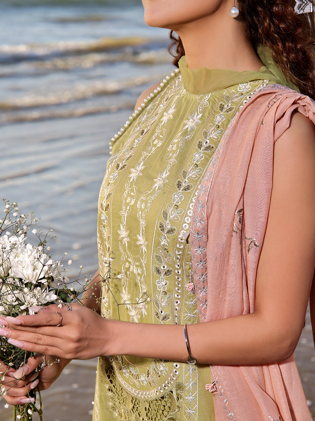 Izel | Saahil Signature Lawn 24 | MUZLIN -  Izel Luxury - Original Designer Dress - House of Maryam