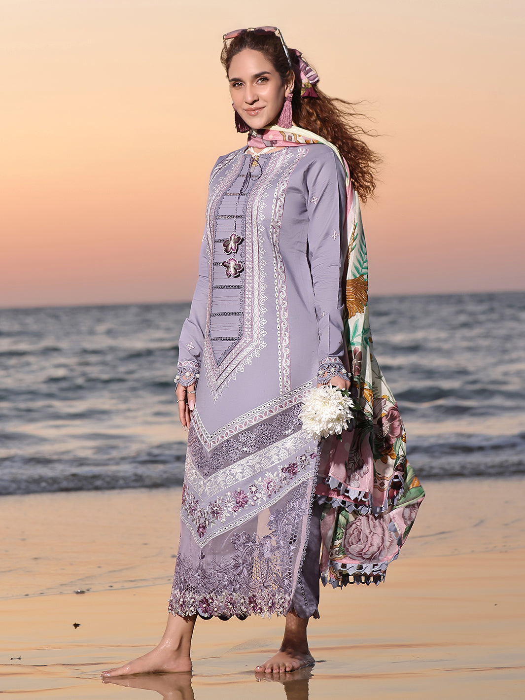 Izel | Saahil Signature Lawn 24 | VANYA -  Izel Luxury - Original Designer Dress - House of Maryam