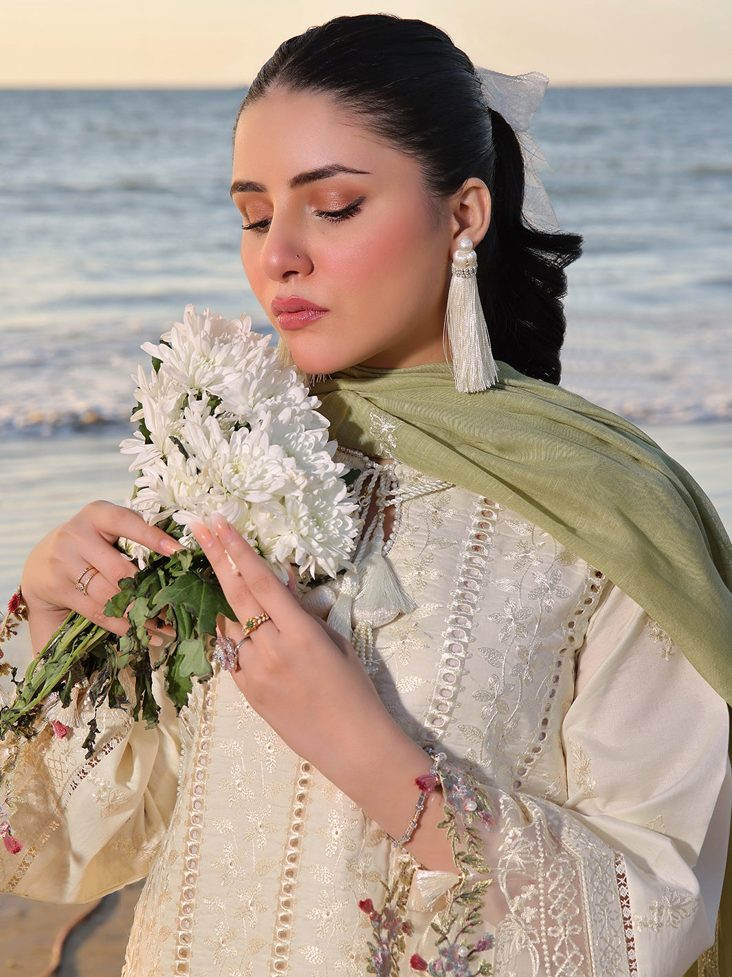 Izel | Saahil Signature Lawn 24 | FLOSSIE -  Izel Luxury - Original Designer Dress - House of Maryam