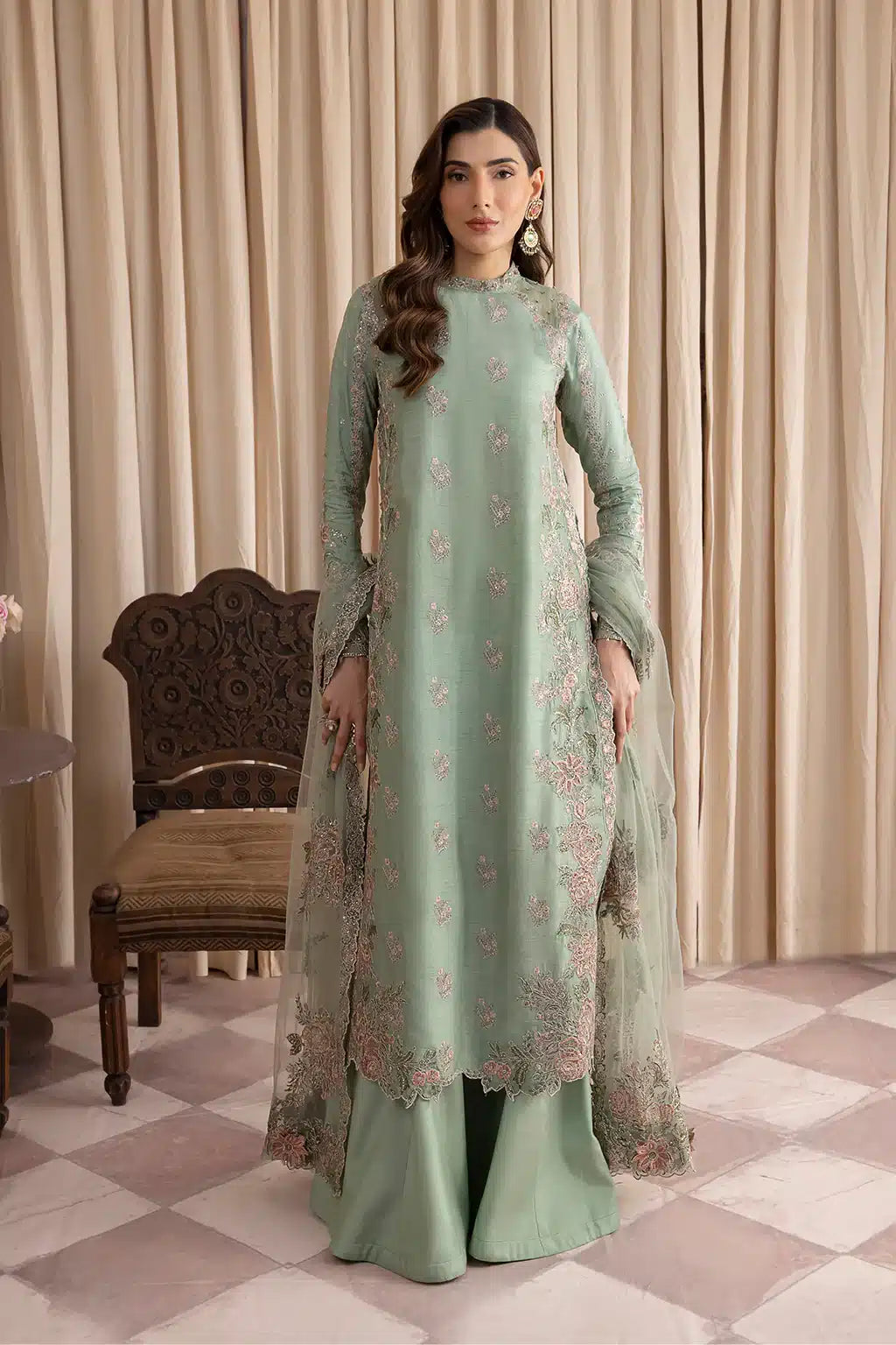 Iznik | Festive Raw Silk 23 | IRS-01 SUAVE -  Iznik Formal - Original Designer Dress - House of Maryam