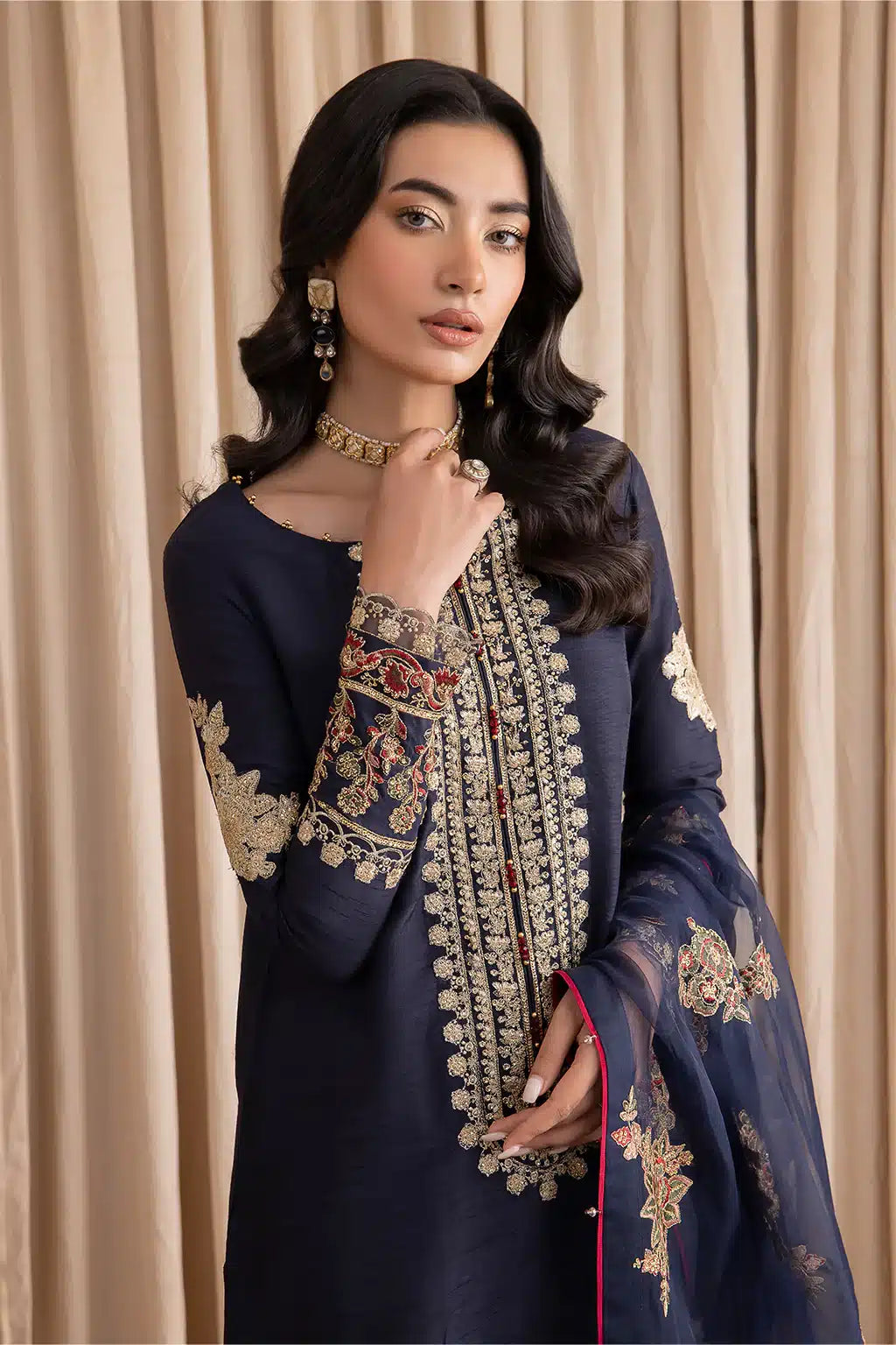 Iznik | Festive Raw Silk 23 | IRS-07 ZENITH by Designer Iznik - House of Maryam - Pakistani Designer Ethnic Wear in {{ shop.shopifyCountryName }}