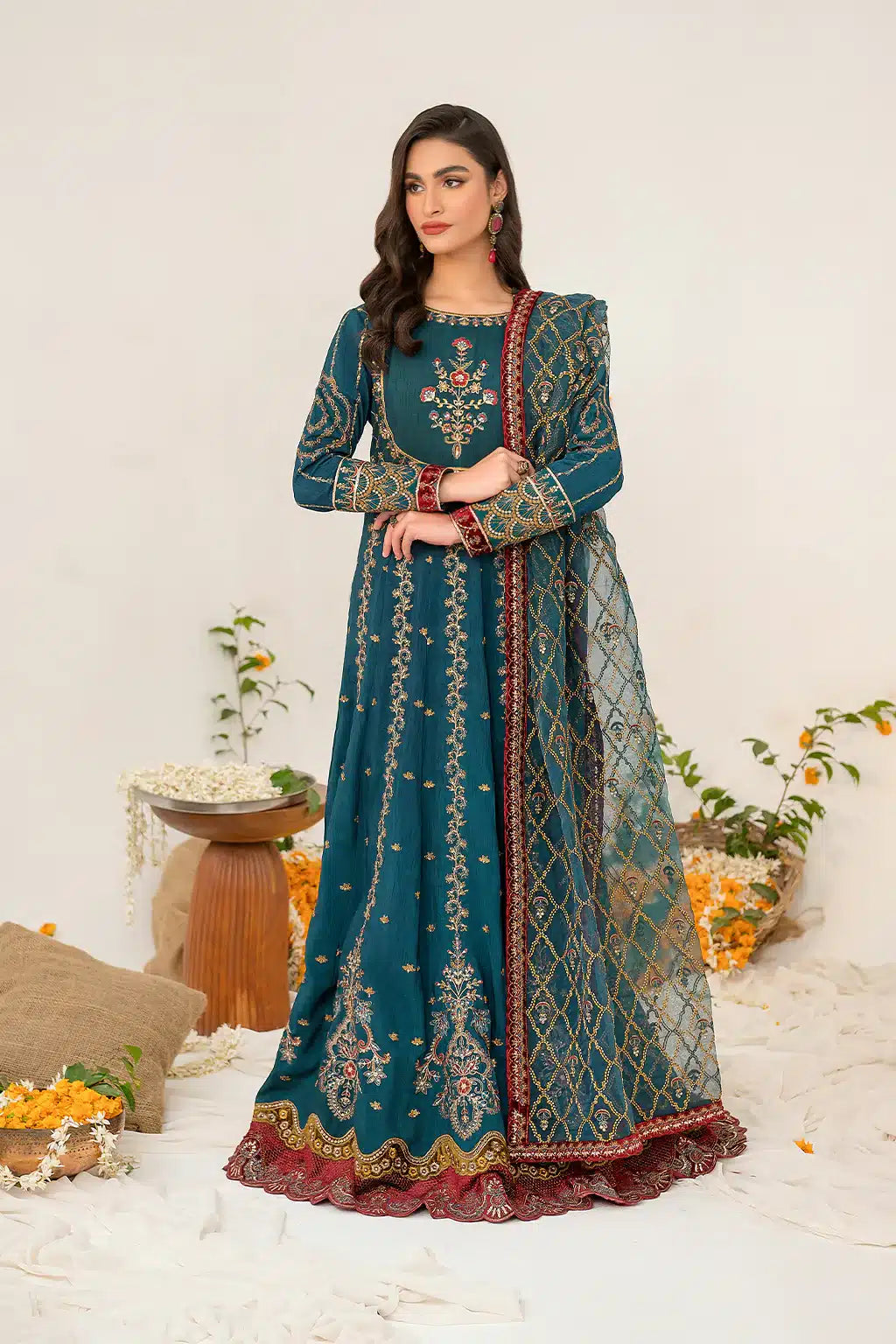 Iznik | Festive Raw Silk 23 | IRS-08 SANGUINE -  Iznik Formal - Original Designer Dress - House of Maryam